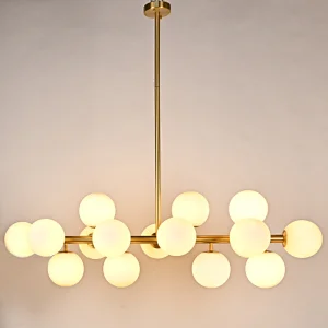 Modern style milky glass balls pendant light for restaurant dining room