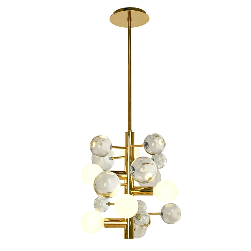 Modern style globe bubble crystal glass pendant light restaurant chandelier for dining room