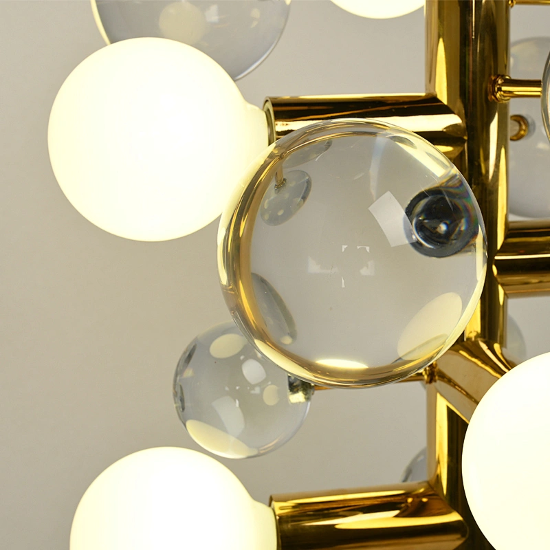 Modern style globe bubble crystal glass pendant light restaurant chandelier for dining room