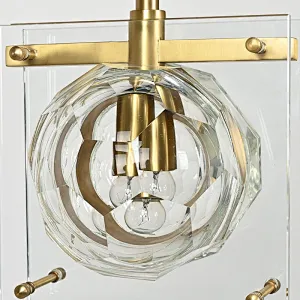 Honeycomb crystal glass ball pendant light for bedside dining room