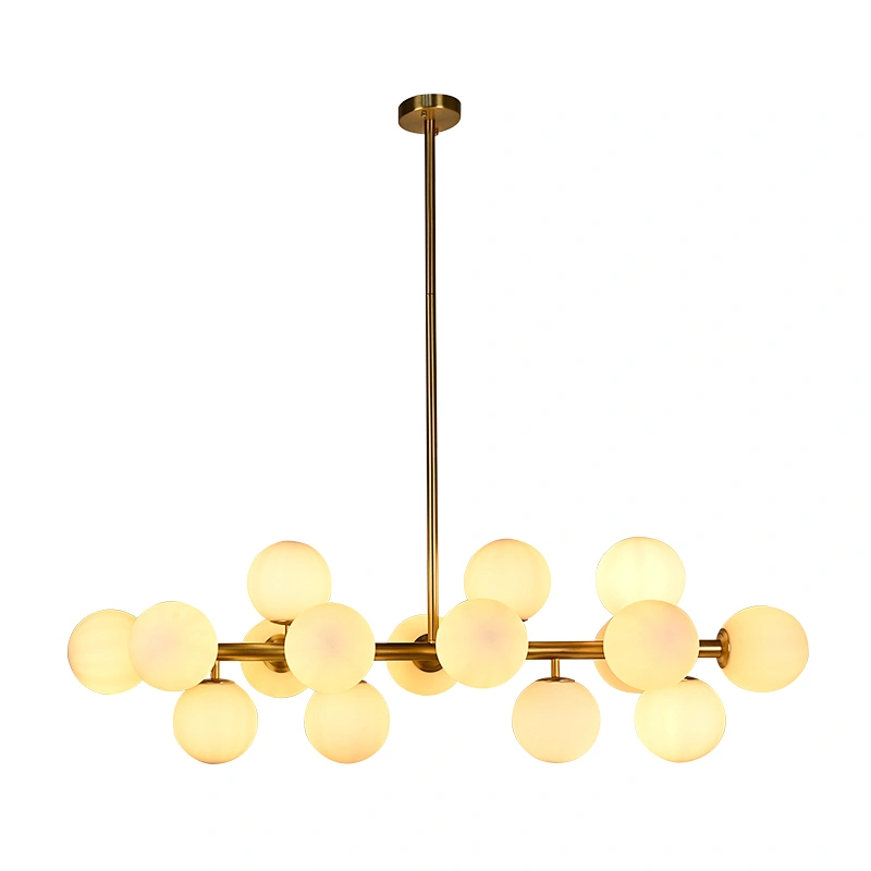 Modern style milky glass balls pendant light for restaurant dining room