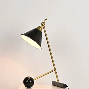 Concise marble ball antique reading desk table lamp