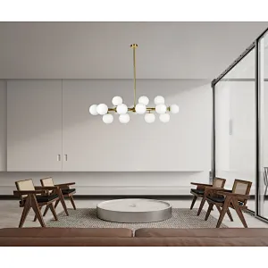 Modern style milky glass balls pendant light for restaurant dining room