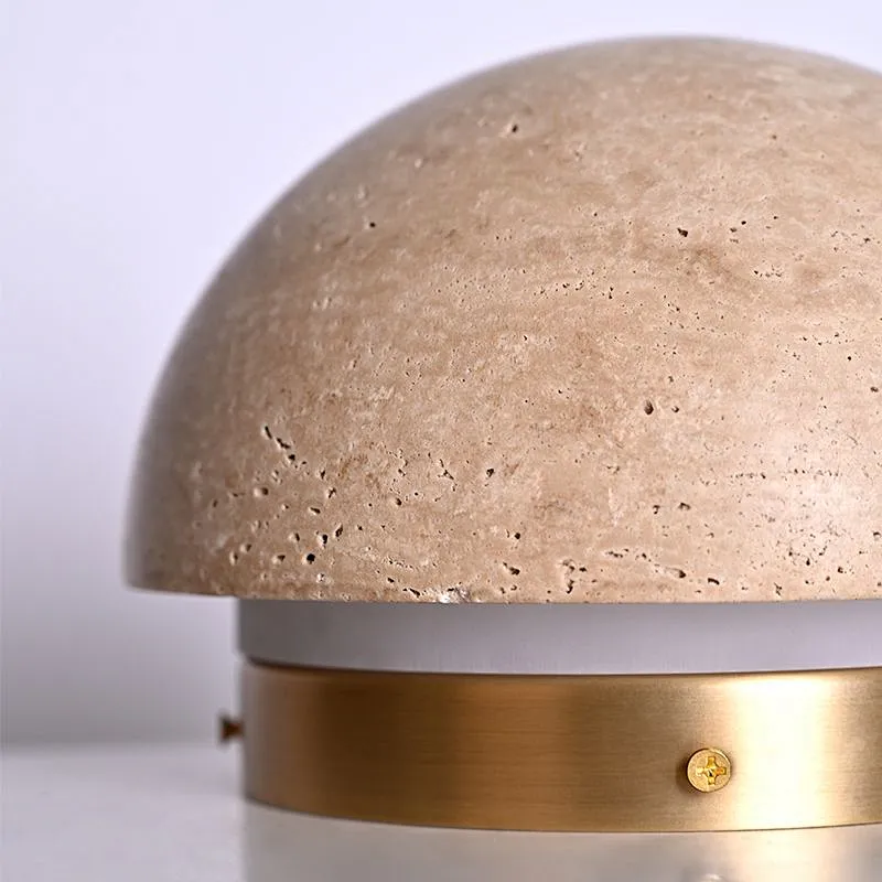 LED light source lunar eclipse natural travertine stone wall light