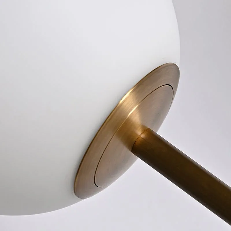 Modern style brass finish fruited melons milky glass ball floor lamp for living room bedroom