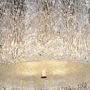 Stylish minimalist rectangular tiered handmade art glass pendant chandelier for restaurant