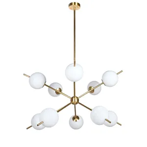 Fruited melons milky glass ball chandelier for living room restaurant lights