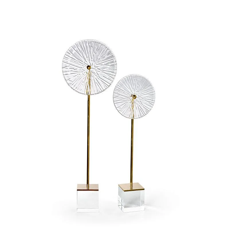 Modern style solid crystal glass base art glass ornaments crafts for livingroom home décor