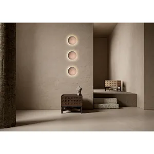 LED light source lunar eclipse natural travertine stone wall light