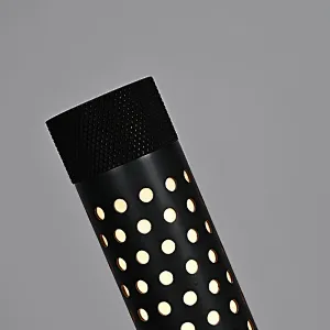 Led modern minimalist hollow out column metal living room bedside table lamp