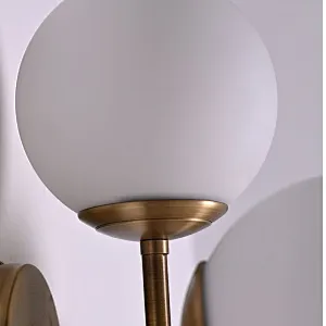Modern style fruited melons milky glass ball wall lamp