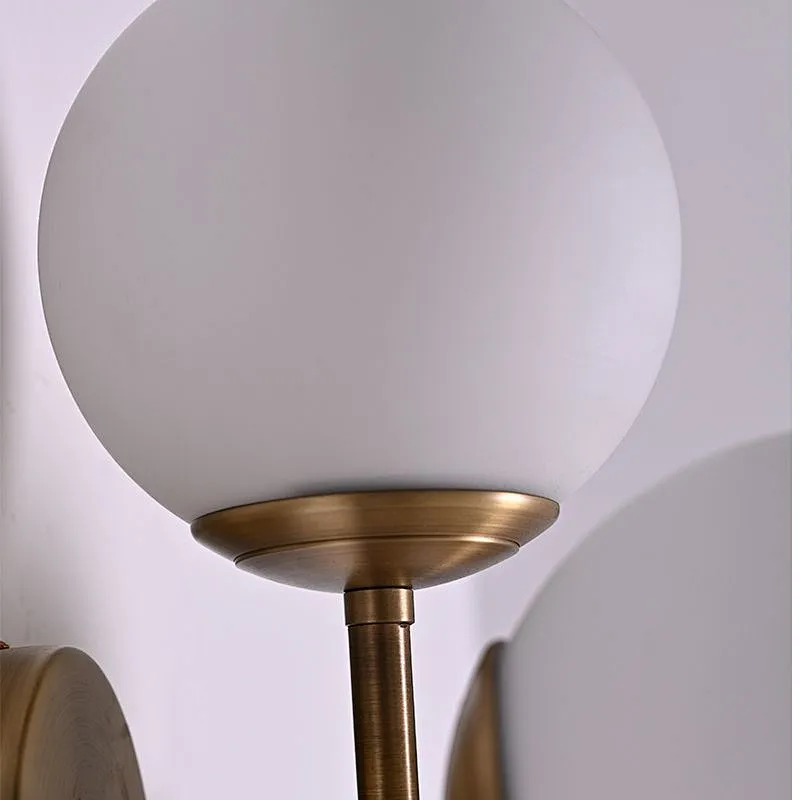 Modern style fruited melons milky glass ball wall lamp