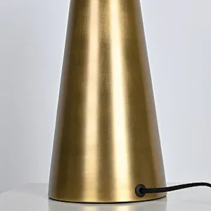 Classic modern antique golden brass steel semicircle lampshape mushroom shape table lamp for living room