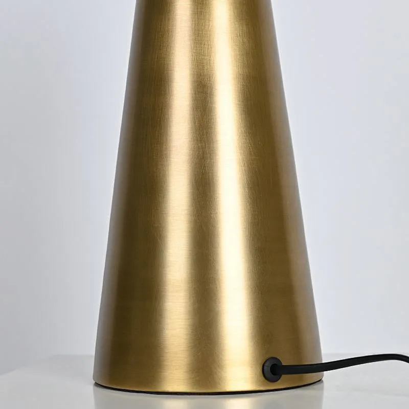 Classic modern antique golden brass steel semicircle lampshape mushroom shape table lamp for living room