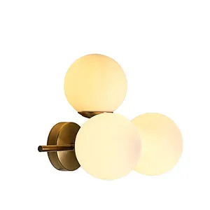 Modern style fruited melons milky glass ball wall lamp