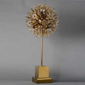 Dandelion Sculpture in steel desk table Lamp for Livingroom home decor