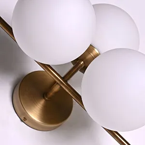Modern style fruited melons milky glass ball wall lamp