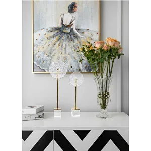 Modern style solid crystal glass base art glass ornaments crafts for livingroom home décor