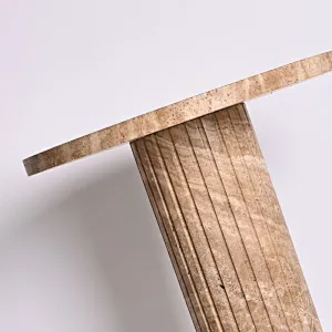 FRP column natural travertine stone corner table