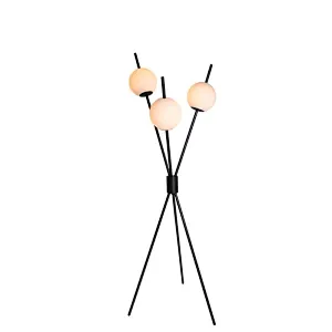 Modern style bronze finish fruited melons milky glass ball floor lamp for living room bedroom