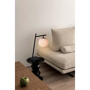 Modern style dimmable bronze finish hanging melon milky glass ball table lamp