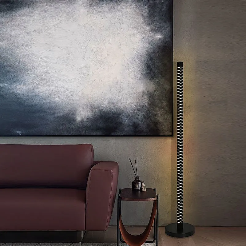 Modern minimalist pierced Column Led floor lamp for livingroom bedroom
