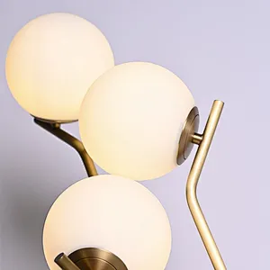 Modern style fruited melons milky glass ball table lamp