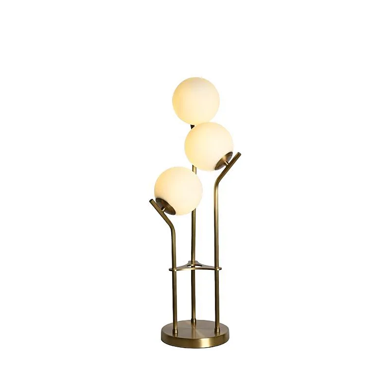Modern style fruited melons milky glass ball table lamp