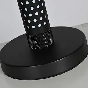 Led modern minimalist hollow out column metal living room bedside table lamp