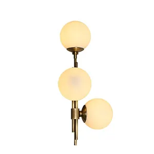 Modern style fruited melons milky glass ball wall lamp