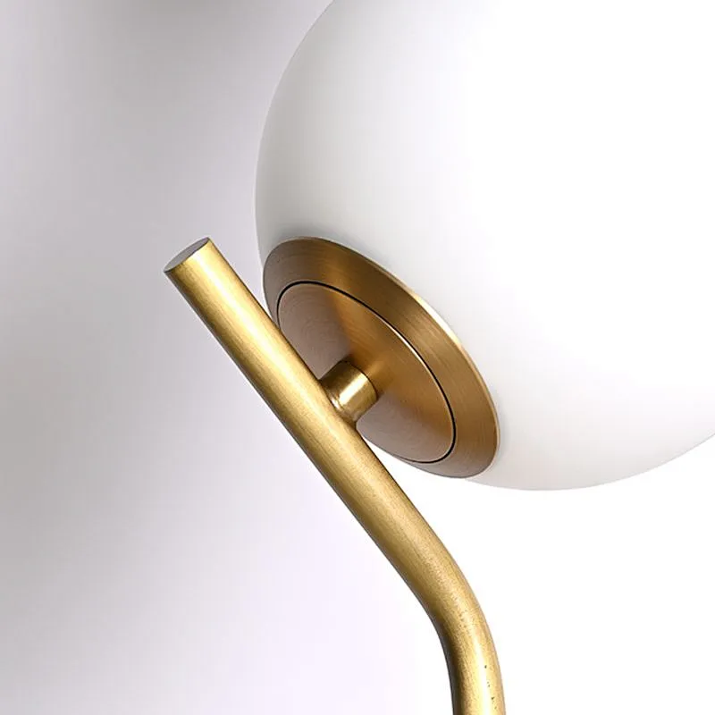 Modern style fruited melons milky glass ball table lamp