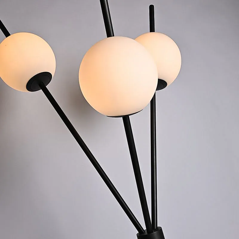 Modern style bronze finish fruited melons milky glass ball floor lamp for living room bedroom