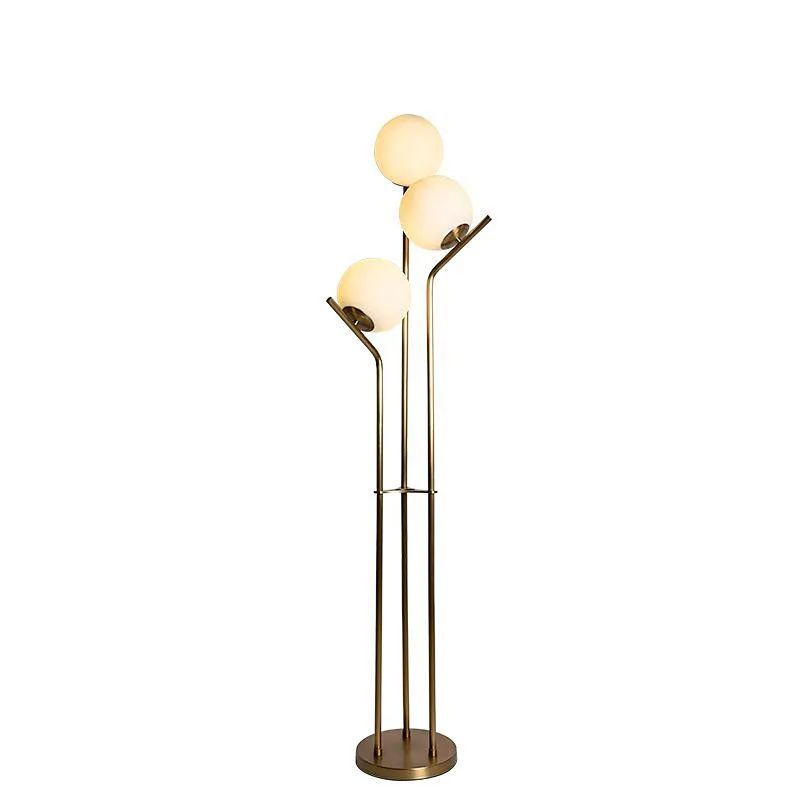 Modern style fruited melons milky glass ball floor lamp for living room bedroom