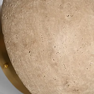 LED light source lunar eclipse natural travertine stone wall light