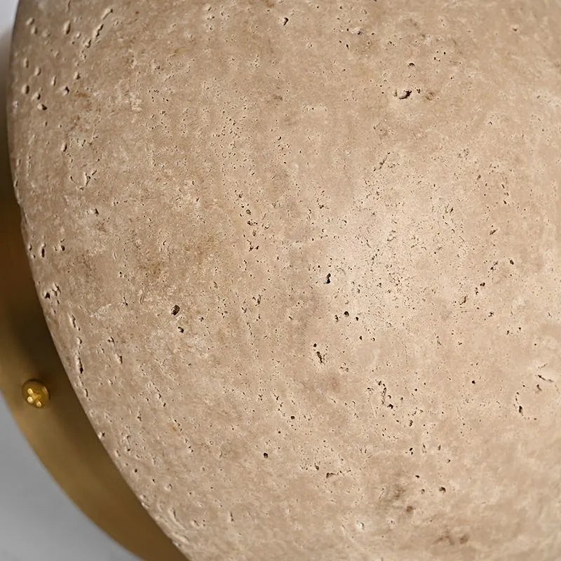 LED light source lunar eclipse natural travertine stone wall light