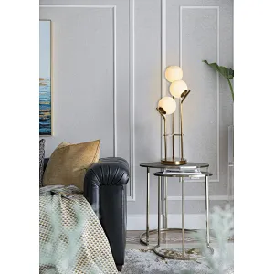 Modern style fruited melons milky glass ball table lamp