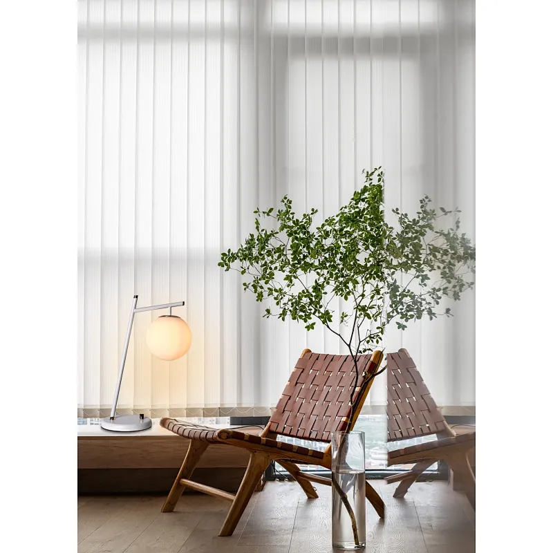 Modern style dimmable white finish hanging melon milky glass ball table lamp