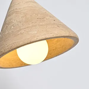 Cone natural travertine stone restaurant pendant light