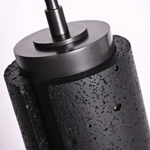 Unique design antique bronze finish natural travertine stone desk table lamp with fabric lampshade for living room bedroom