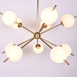 Fruited melons milky glass ball chandelier for living room restaurant lights