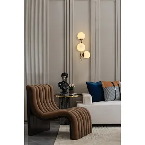 Modern style fruited melons milky glass ball wall lamp