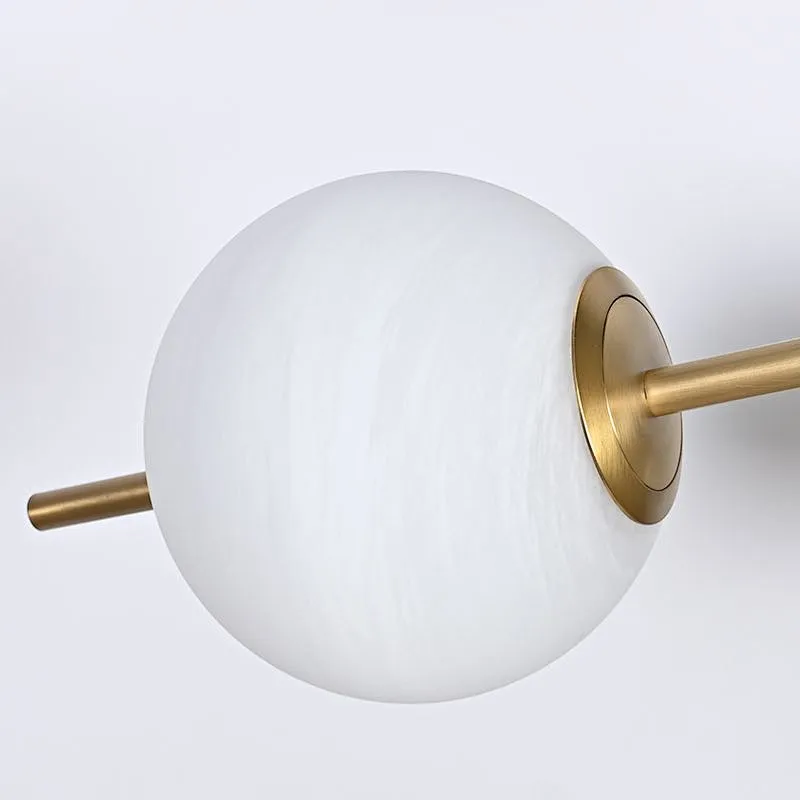 Fruited melons milky glass ball chandelier for living room restaurant lights