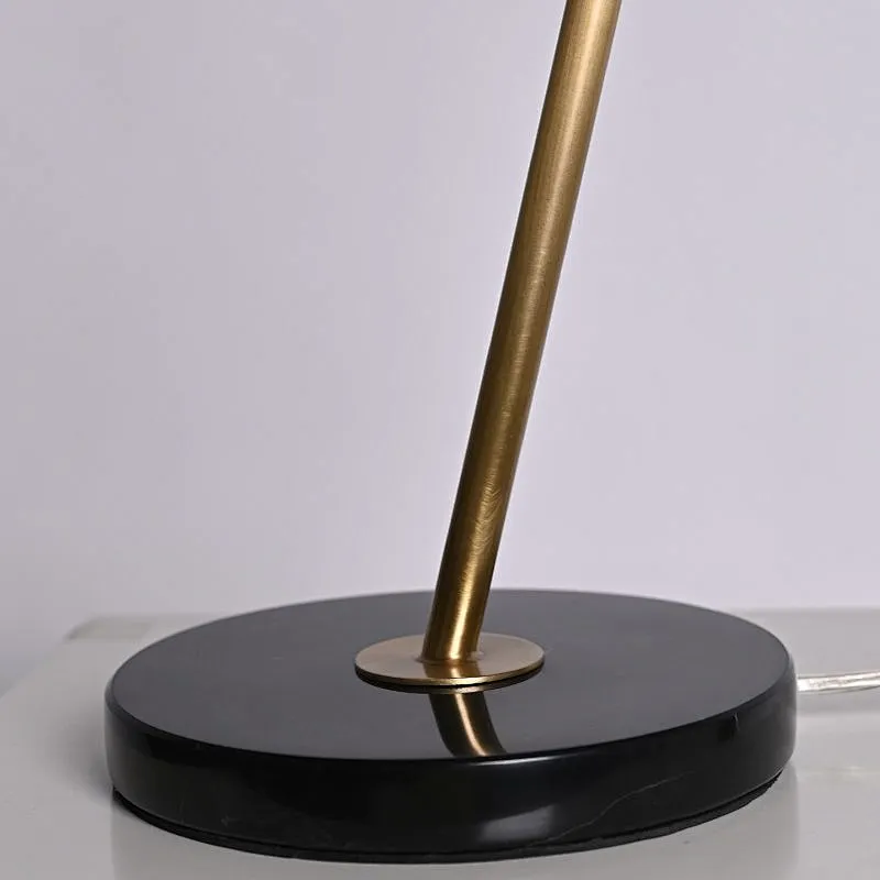 Modern style dimmable brass finish fruited melon milky glass ball table lamp