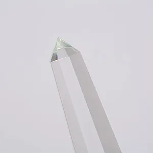 Solid crystal glass obelisk