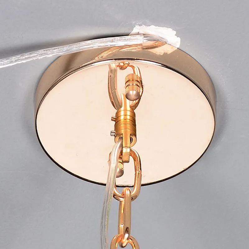 Modern dandelion crystal glass gold spherical pendant chandelier for restaurant