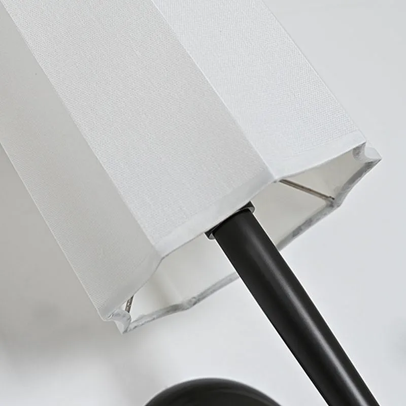 Quincunx fabric-shade bronze cone wall lamp