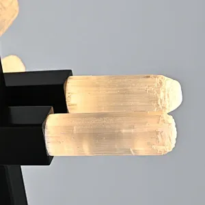 Classic Combination bronze finish Natural Selenite Stone Restaurant Pendant Lights