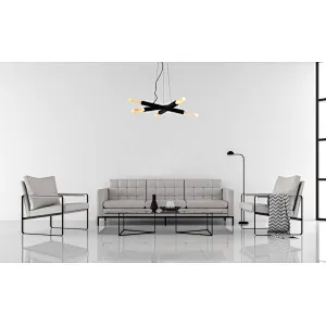 Modern Minimalist Combination Bronze Finish Natural Selenite Stone Hanging Lights Restaurant Pendant Lights