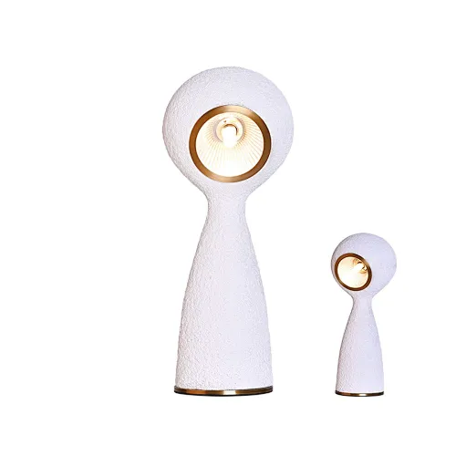 Elegant magical-drip dimmable white solid resin desk table lamp