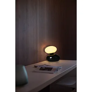Black marble cobble base opal glass bedside dimmable mini night light